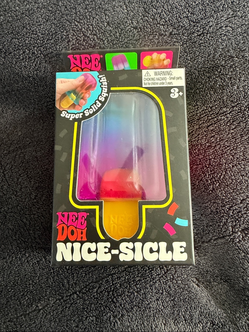 NeeDoh Nice-Sicle Sensory Squishy Toy -NWT unopened blue purple pink
